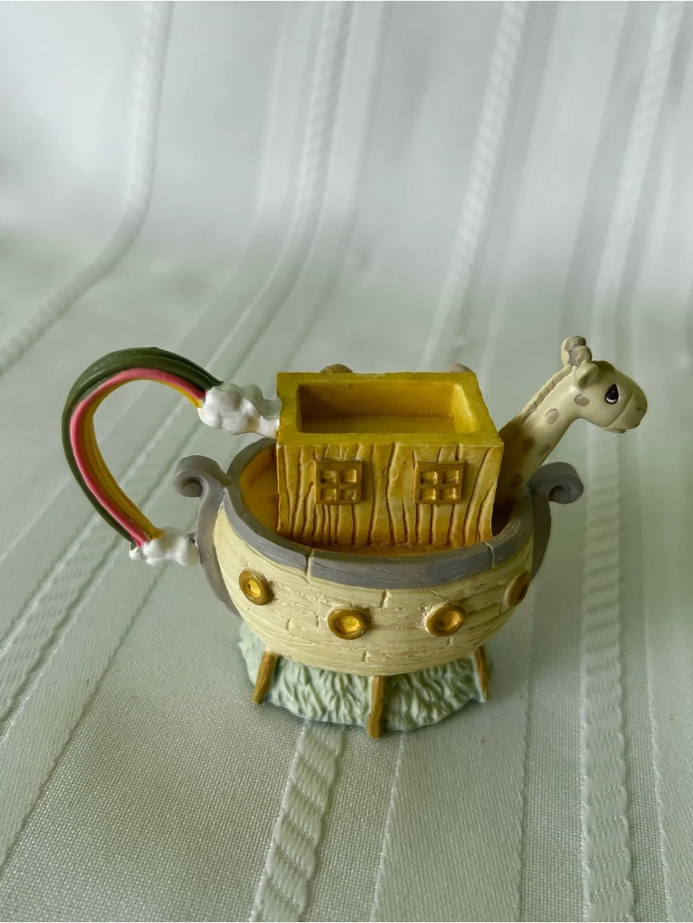 Vintage Enesco Precious Moments Pastel Noah's Ark display Tea Set Teapot